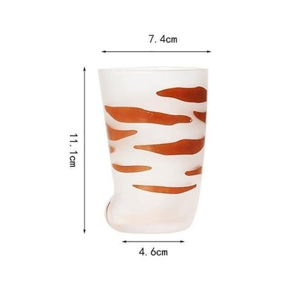 Frosted Glass Cat Paw Cup, 10.6 oz (300 ml), view 9