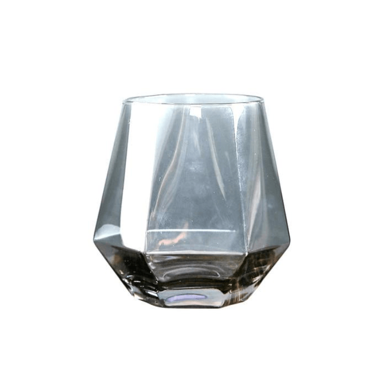 Faceted Glass Carafe and Tumblers in Amber, Smoke, Clear, view 7