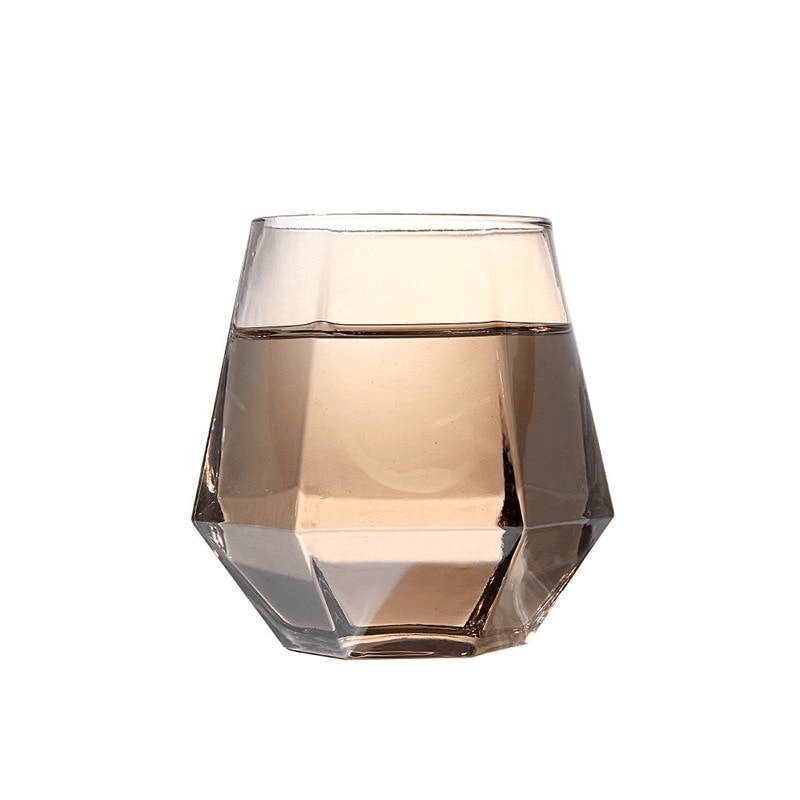 Faceted Glass Carafe and Tumblers in Amber, Smoke, Clear, view 6