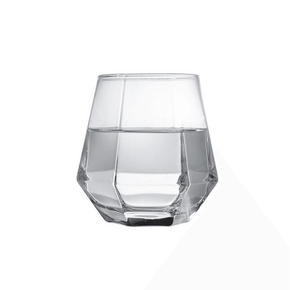 Faceted Glass Carafe and Tumblers in Amber, Smoke, Clear, view 9