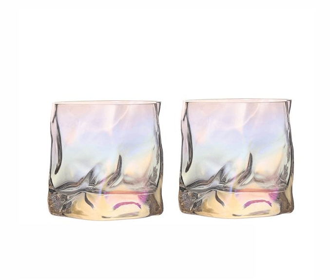 Textured Borosilicate Whiskey Glasses, Set of Two, view 18