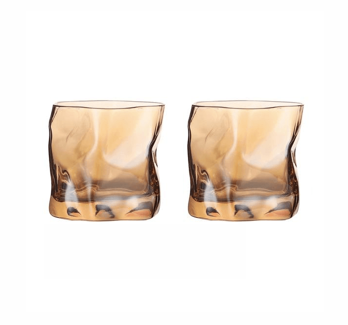 Textured Borosilicate Whiskey Glasses, Set of Two, view 19