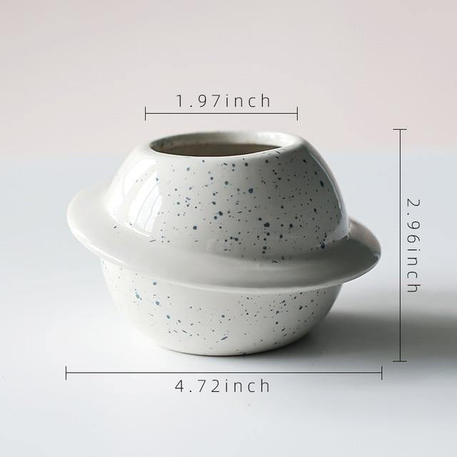 Planet Shaped Mini Ceramic Planter for Succulents, view 10