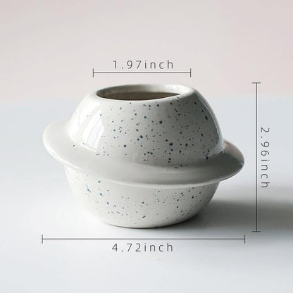 Planet Shaped Mini Ceramic Planter for Succulents, view 10