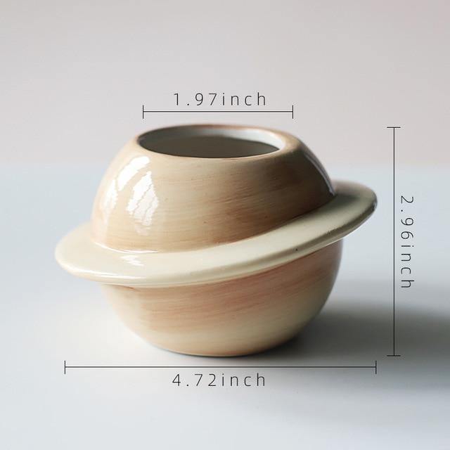 Planet Shaped Mini Ceramic Planter for Succulents, view 12