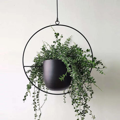 Metal Halo Hanging Planter, Round or Oblong, view 9