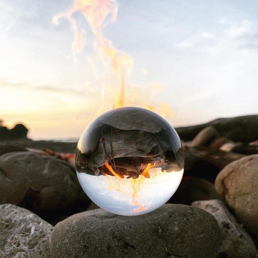 Clear Glass Sphere Crystal Ball with Optional Stand
