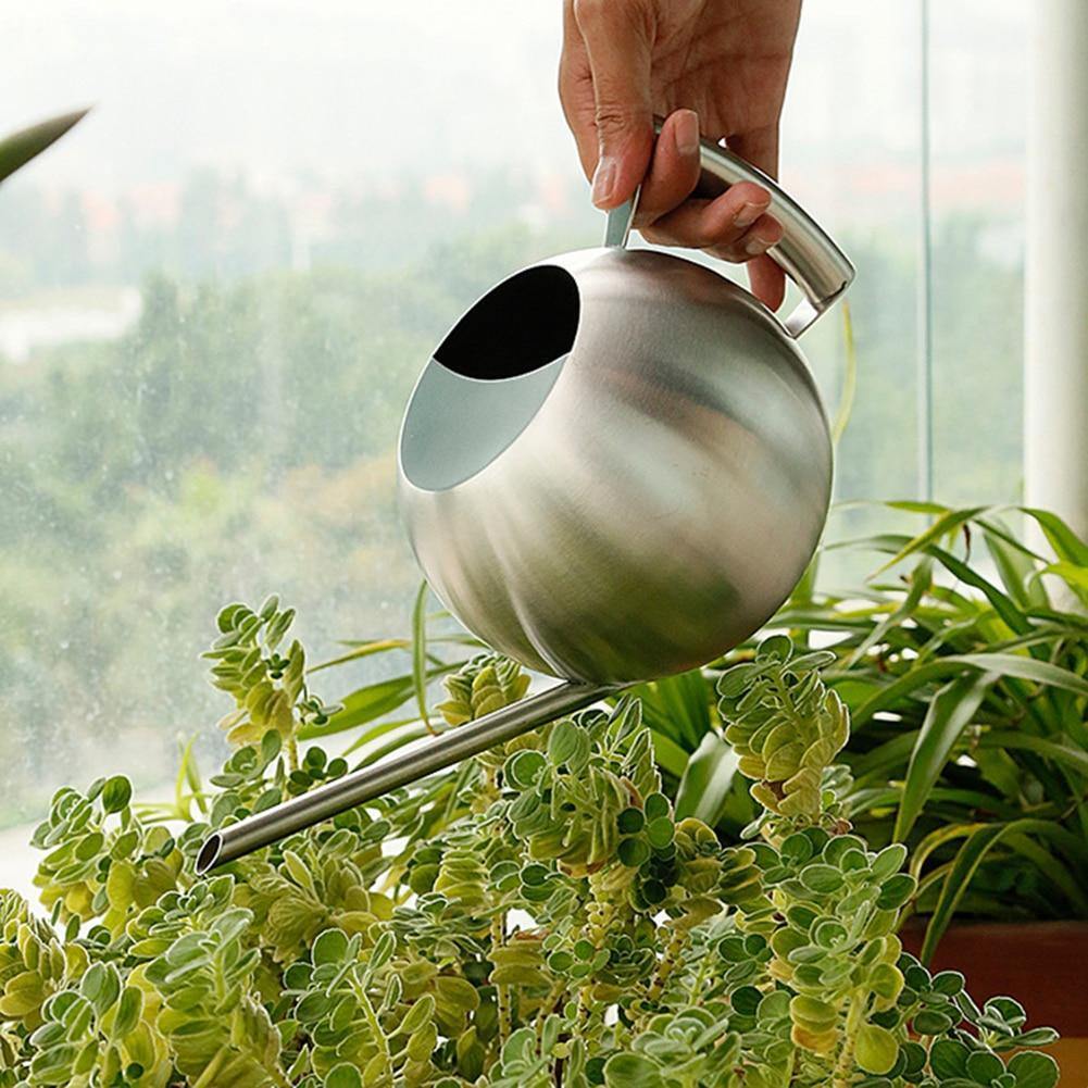 Spherical Stainless Steel Watering Can, Long Spout, view 9