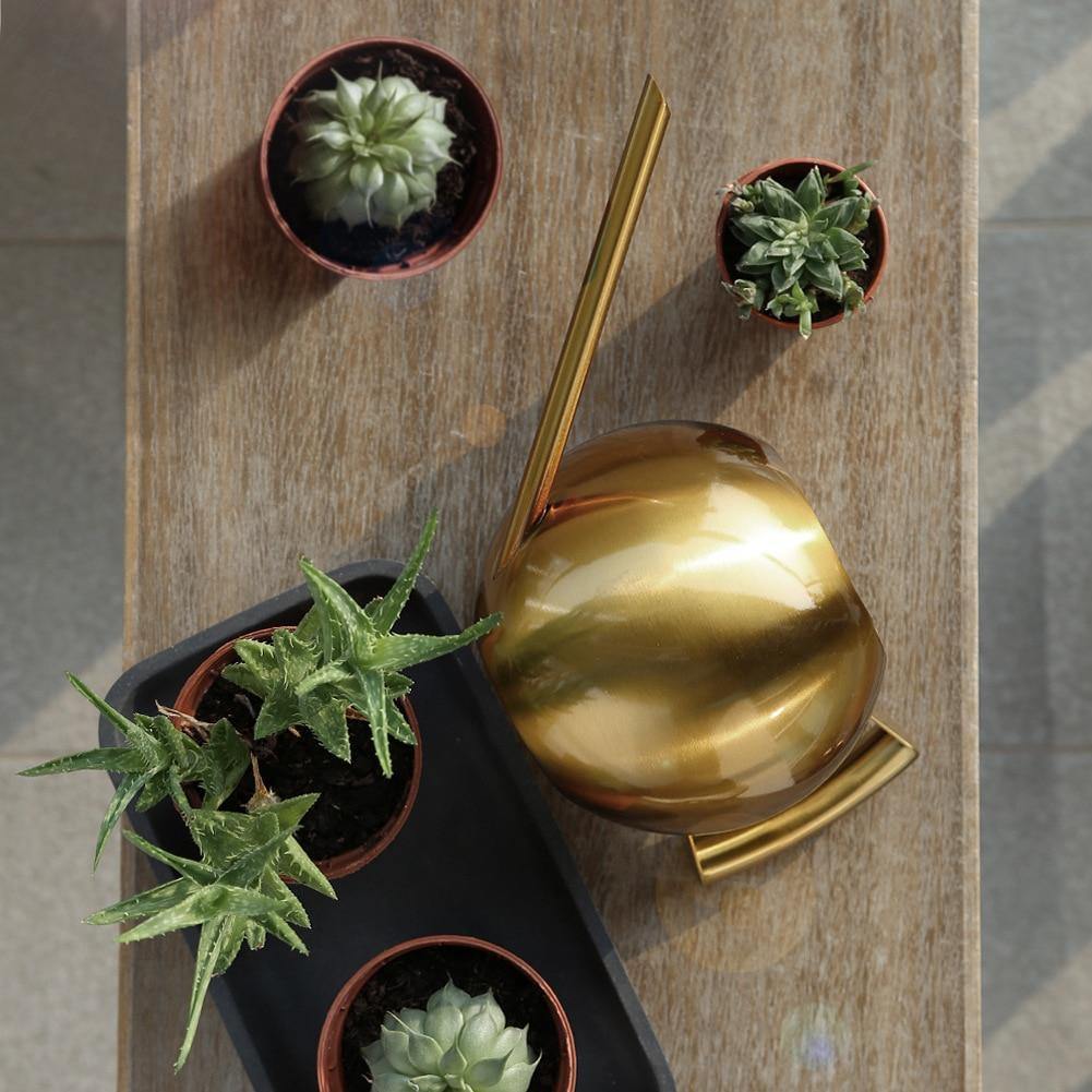 Spherical Stainless Steel Watering Can, Long Spout, view 15