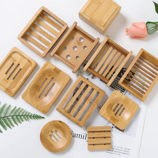 Slatted Bamboo Soap Dish for Bath or Kitchen