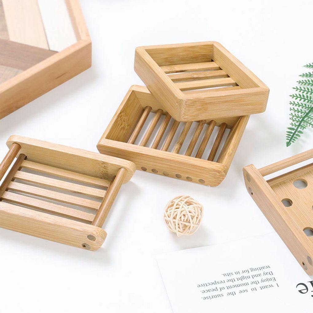 Slatted Bamboo Soap Dish for Bath or Kitchen, view 2