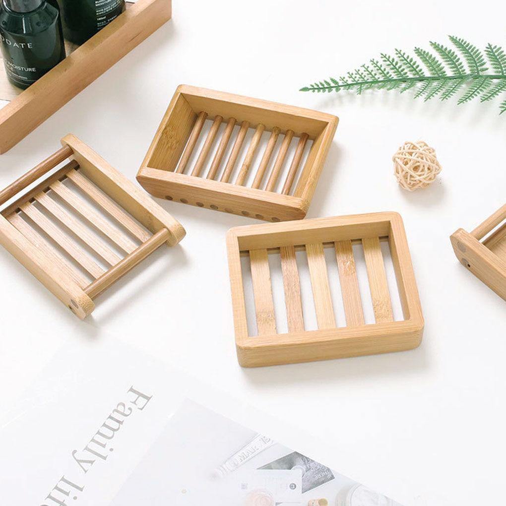 Slatted Bamboo Soap Dish for Bath or Kitchen, view 3