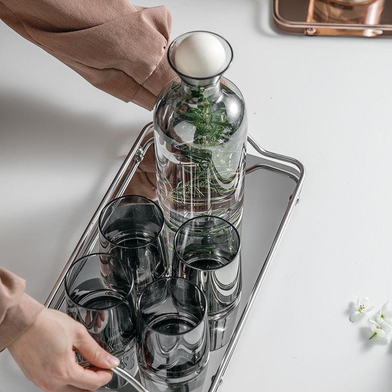 Glass Carafe and Tumbler with Wooden Stopper, view 10