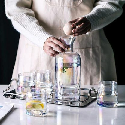 Glass Carafe and Tumbler with Wooden Stopper, view 12
