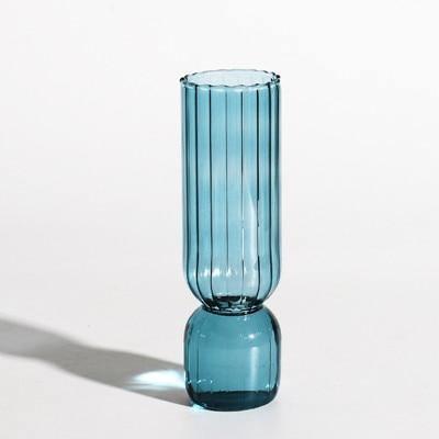 Upside Down Colored Glass Bud Vase in Four Shades, view 12