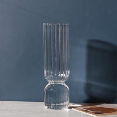 Upside Down Colored Glass Bud Vase in Four Shades, view 6