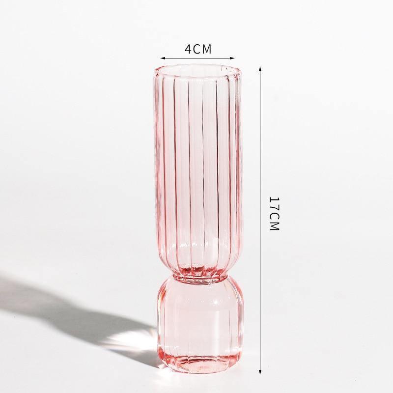 Upside Down Colored Glass Bud Vase in Four Shades, view 11