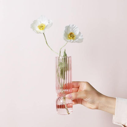 Upside Down Colored Glass Bud Vase in Four Shades, view 8