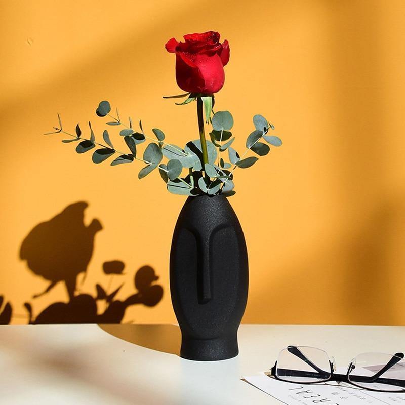Flat Long Face Ceramic Vase, Rounded or Elongated, view 9