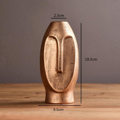 Flat Long Face Ceramic Vase, Rounded or Elongated, view 19