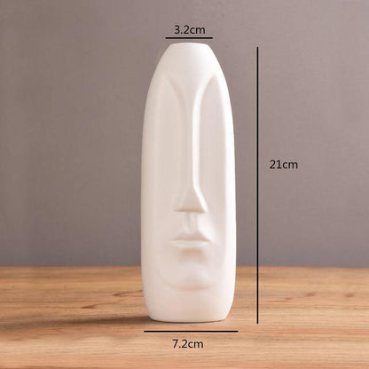 Flat Long Face Ceramic Vase, Rounded or Elongated, view 15
