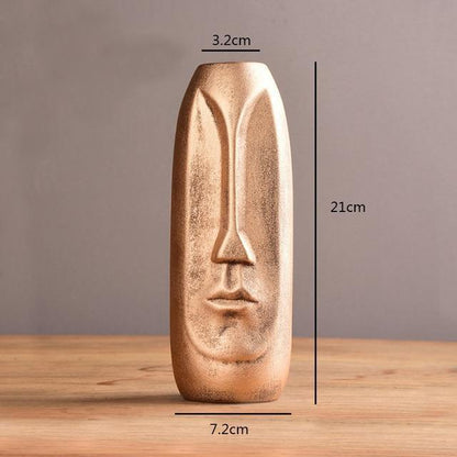 Flat Long Face Ceramic Vase, Rounded or Elongated, view 17