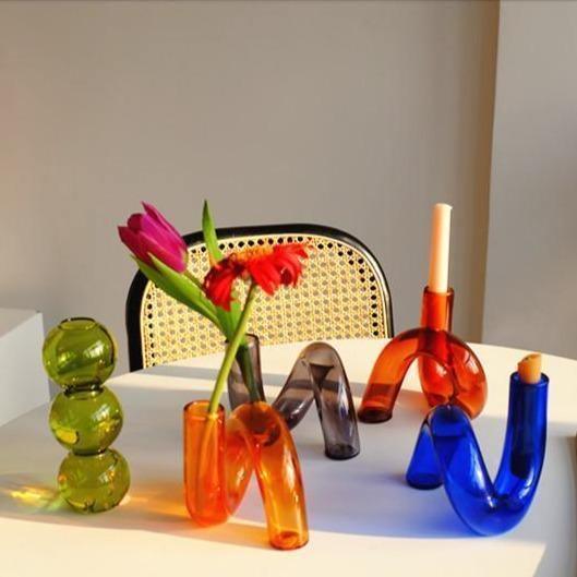 Blown Glass Loop Vase for Plant Cuttings