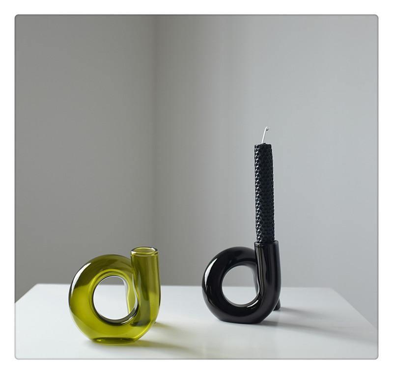 Blown Glass Loop Vase for Plant Cuttings, view 6