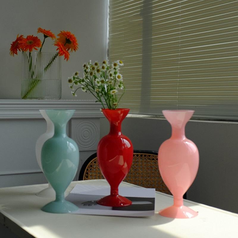 Retro Molded Glass Vase, 8.1 in Tall, view 4