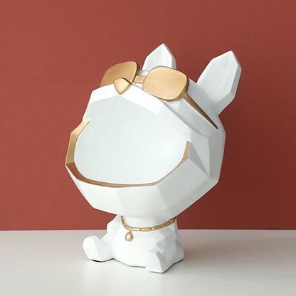 Resin Dog Catchall Dish with Gold Sunglasses, view 13