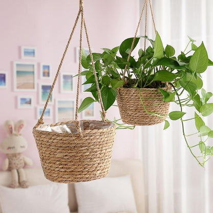 Jute Rope Hanging Planter Basket, 7.9 in