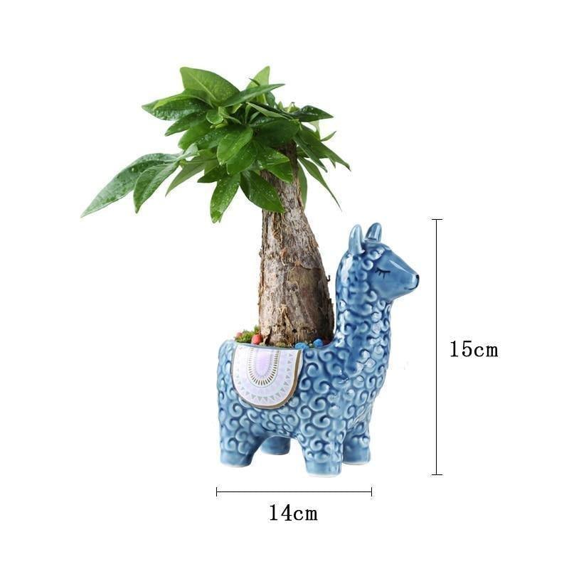 Ceramic Alpaca Succulent Planter, 4 Colors, 2 Poses, view 15