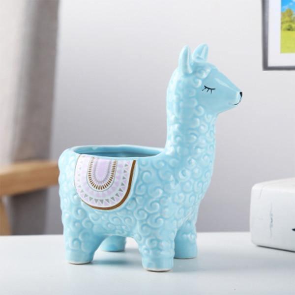Ceramic Alpaca Succulent Planter, 4 Colors, 2 Poses, view 9