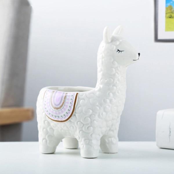 Ceramic Alpaca Succulent Planter, 4 Colors, 2 Poses, view 14