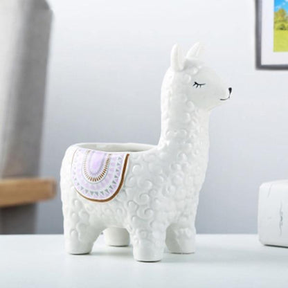 Ceramic Alpaca Succulent Planter, 4 Colors, 2 Poses, view 14