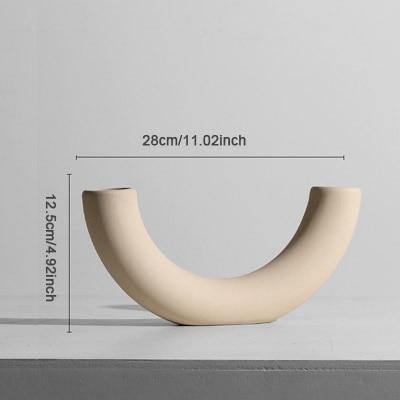 Matte Beige Ceramic Vase, 12 Sculptural Styles, view 22