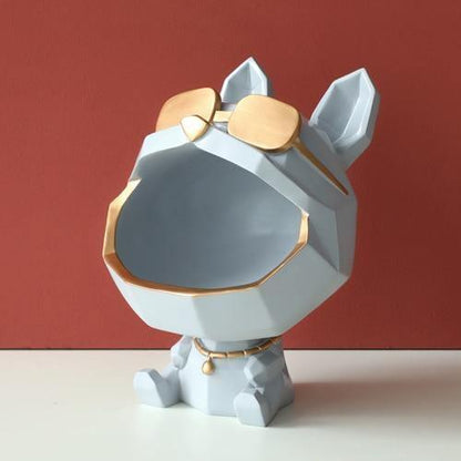 Resin Dog Catchall Dish with Gold Sunglasses, view 8