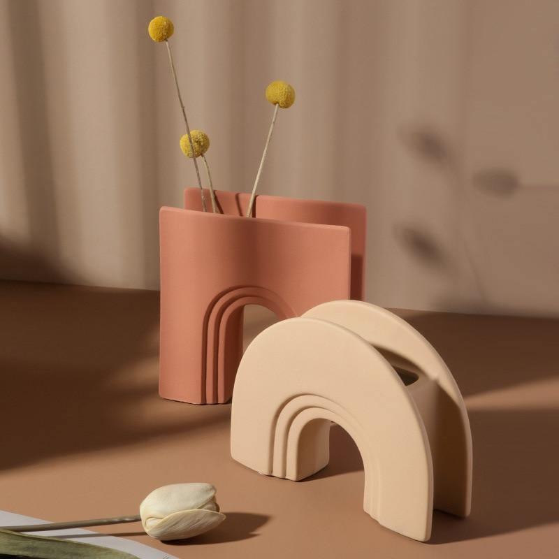 Handmade Ceramic Arch Vase, Three Sizes and Colors, view 3