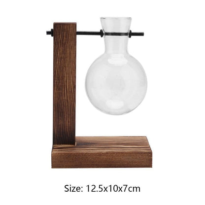 Vertical Wood Stand Propagation Vase, One or Two Bulbs, view 8