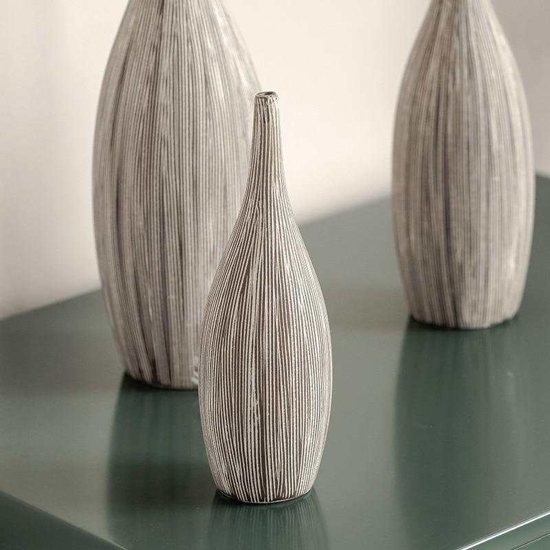 Etched Clay Vase in Three Sizes, 8 to 13 in Tall, view 3