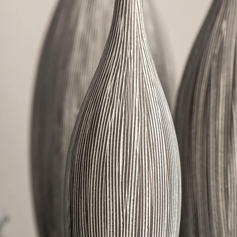 Etched Clay Vase in Three Sizes, 8 to 13 in Tall, view 4