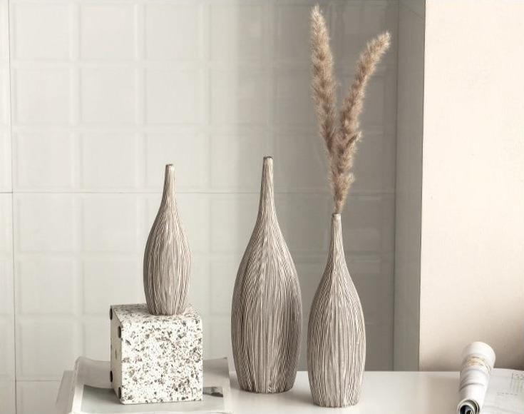 Etched Clay Vase in Three Sizes, 8 to 13 in Tall, view 11