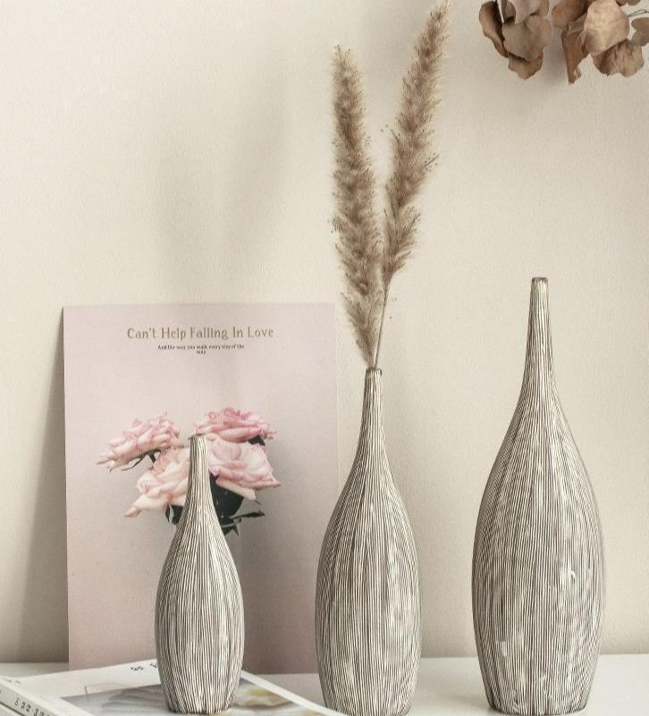 Etched Clay Vase in Three Sizes, 8 to 13 in Tall, view 2