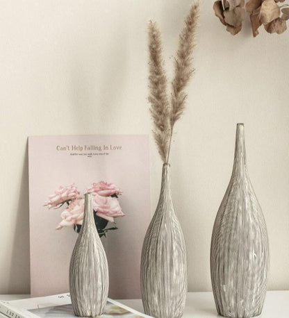 Etched Clay Vase in Three Sizes, 8 to 13 in Tall, view 2