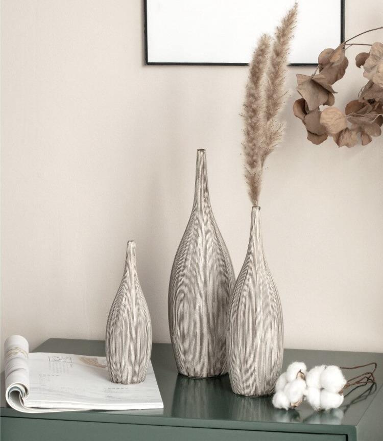 Etched Clay Vase in Three Sizes, 8 to 13 in Tall, view 6