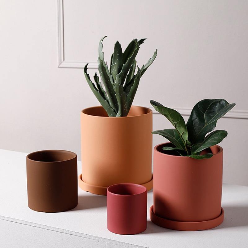 Round Glazed Ceramic Plant Pot, Three Diameters, view 5