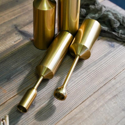 Gold Candle Holders in Six Heights, Singles or Sets, view 2