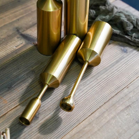 Gold Candle Holders in Six Heights, Singles or Sets, view 2