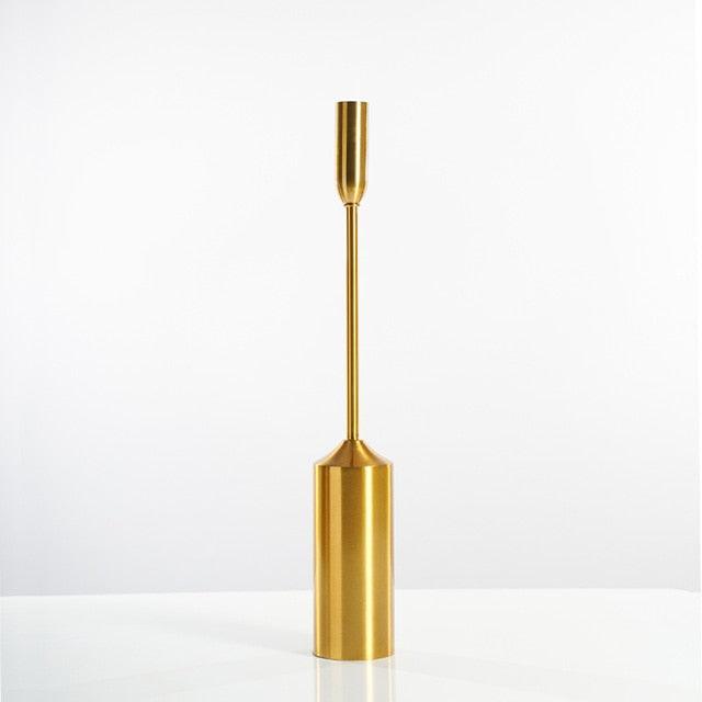 Gold Candle Holders in Six Heights, Singles or Sets, view 10