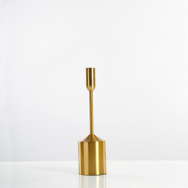 Gold Candle Holders in Six Heights, Singles or Sets, view 7